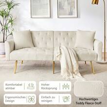 Sofa Bed Mattress - Beige + Teddy - View 5