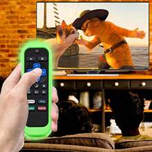 Case For  Roku TV RC280 Remote Battery Cover For Hisense Roku Remote Replacement Silicone Universal Sleeve Skin Glow In The Dark Green - Xanh lục phát sáng - Xem 3