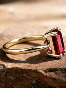 1pc Classic Cut Engagement Ring, Birthstone Ring, Anniversary Gift, Proposal Ring, Women's Promise Ring (Excluding Gift Box) - Ring - View 8