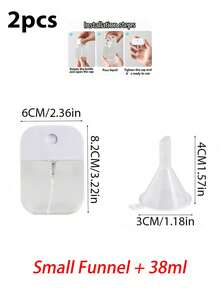 1/2/3 piezas Botellas de spray de 38ml/50ml, Pequeñas botellas de spray de desinfectante de manos de alcohol, Botellas de perfume independientes, Tónico, Botellas de repelente de mosquitos, Botellas de spray de perfume portátiles, Botellas de bruma facial de niebla ultrafina, Botellas de spray, Pequeñas botellas de spray de alcohol. - transparente - Ver 19