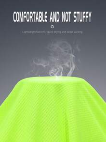 男士速干透气运动T恤，吸湿排汗轻便休闲跑步健身运动上衣（夏季款） - 青檸色 - 查看 8