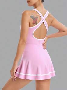 FeatherFit™ 多功能运动连衣裙 - 粉色 - 查看 5