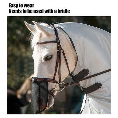 Horse Nose Cover Breathable Teslin Horse Nose Fly Mask For Horses Face ProtectionM