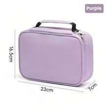 72色素描铅笔帆布笔袋，便携式多功能文具防水收纳袋 - 紫色 - 查看 6