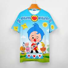 Plim Plim  Casual Crew Neck T-Shirt For Women - Lightweight Short Sleeve Summer Top, Stretch Soft Fabric, Relaxed Fit For Daily Wear - màu đen - Xem 3