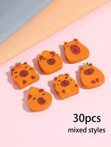 30pcs Mini Animal Erasers, Puffer Fish Erasers - Various Cute Cartoon Animals And Unique Designs, Suitable For School Classroom, Office Supplies, School Prizes, Back To School, School Essentials, Stationery, Art Supplies - Multicolor - View 9