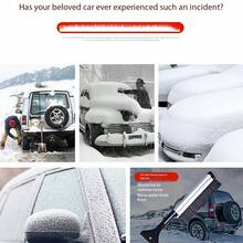 Pala quitanieve para coche con cepillo de nieve extensible, raspador de cristal, herramienta de limpieza de nieve e hielo en invierno, accesorio quitanieve. - (Pala de nieve + raspador Oxford + toalla pequeña + guantes) 1 pieza - Ver 2