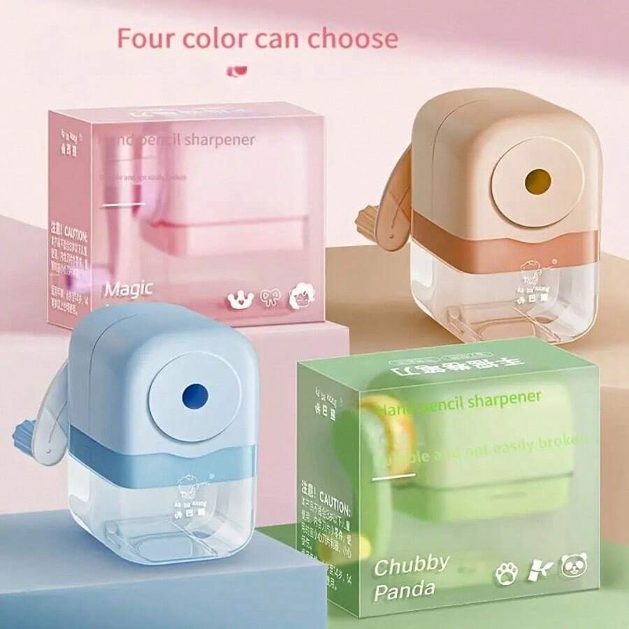5-Point Adjustable Manual Pencil Sharpener - 5 ,Sharpener With Cartoon Designs.Sharpen Settings From Fine To Wide Point For Kids, Students, Home & Office Use, No Battery Needed, Perfect As Birthday Or Back To School Gift - Multicolor - View 1
