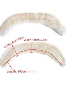 3pc  Fabric    Elegant    None    Fur Collar And Cuffs  Autumn And Winter - trắng - Xem 4