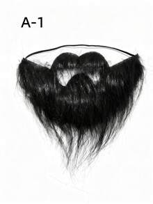 街头风涤纶假胡子套装，适合角色扮演派对和万圣节 - 圣诞老人长胡子和派对胡子造型多样套装