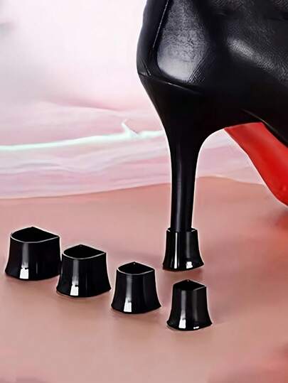 QKC 1 Pair High Heel Protectors, Quiet, Wear-Resistant, Anti-Slip, Suitable For Grass, Weddings, Office And Parties