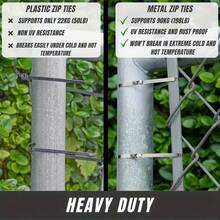 100pcs 7.9 Inch Heavy Duty Stainless Steel Cable Ties | Rust-Proof, High Temperature Resistant Metal Zip Ties, Suitable For Machinery, Automotive, Exhaust Systems, Etc., 201 Stainless Steel Material - 100 Pieces Of Silver - View 8