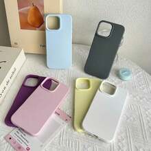 Liquid Silicone Phone Case In Solid Yellow - Anti-Yellowing & Soft Protective, Compatible With [Device], Waterproof, Shockproof, Anti-Fall, Anti-Scratch - Kiểu 6 (1 chiếc) - Xem 6