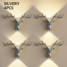 Smart LED Deer Wall Lamp With Touch Dimming & Motion Sensor, Up And Down Wall Lights Indoor With 3 Colors Dimmable, 1200mAh USB Rechargeable Night Light ,Wireless Magnetic Wall Wash Lights,Suitable For Stairs,Porch,Hallway, Bathroom, Bedrooms, Cabinets, Living Room, Bar Cabinet - 彩色 - 查看 27