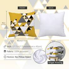 Bộ 6 vỏ gối trang trí hiện đại tối giản màu vàng xám họa tiết hình học "Nhà là nơi tuyệt vời nhất & Đây là chốn hạnh phúc của chúng ta" [Không kèm ruột gối], kích thước 17.7*17.7in (45*45cm)/19.69*19.69in (50*50cm)/15.75*15.75in (40*40cm), [In một mặt] Vỏ gối trang trí bằng polyester thích hợp cho ghế sofa, giường, phòng khách, phòng ngủ, xe hơi, văn phòng, khách sạn, món quà hoàn hảo cho gia đình và bạn bè trong mọi mùa. - Nhiều màu - Xem 3