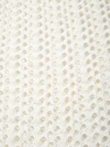 轻盈宽松透气网眼针织长袖上衣，简约风格，春夏款 - 杏色 - 查看 5