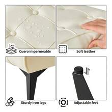 Puf para sofá tipo sillón - Negro - Ver 6