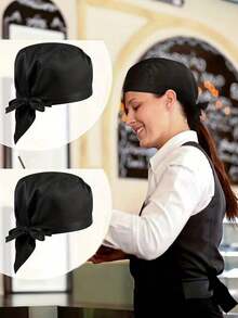 1pc, Adults Chef Hat, Chef Cap For Men Women, Adjustable Cooking Hat With Elastic Band, Reusable Chefs Hat, Professional For Kitchen Coffee Restaurant Food Service, Kitchen Supplies, Accessories, - 彩色 - 查看 2