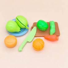 Kids Pretend Play Kitchen Toy Set, Miniature Realistic Kitchen Role Play Set, Cooking Learning Game, DIY Scene Kitchen Toys For Children, Includes Realistic Fruits And Food, Enhancing Fun And Immersive Experience - Multicolor - View 9