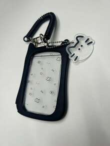 Thick Anti-Fall Cat Silicone Acrylic Photo Card Holder Keychain Student ID Card Campus Card Protective Case Back To School Supplies - Color - View 11