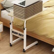 NetHong Height-Adjustable Bedside Tables, Height-Adjustable Computer Desks, Adjustable Bedside Tables, Sofa Side Tables, And Tray Tables Are Suitable For Offices, Study, Dining, And Reading - White - View 6