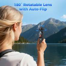 Máy quay video HD 2K 1.69" - Di động, có thể sạc lại, máy quay ghi nhật ký video, ổn định cầm tay 2K, máy quay thể thao bỏ túi | Ổn định cầm tay 2K | Nam châm | Góc nhìn 180°, máy quay thân máy, sạc USB, xoay 180°, CMOS 1.69", hoàn hảo cho quay video và ghi hình, lý tưởng cho ghi lại cuộc sống và du lịch. - màu đen - Xem 6
