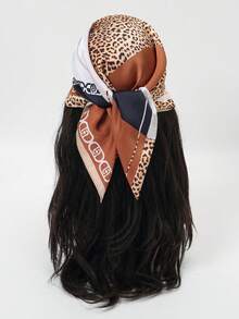 1pc Women's Bandana Patchwork Pattern Printed Headscarf/Neckerchief - Multicolor - View 1