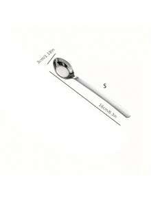 1件加厚304不锈钢个性化主菜勺、汤勺、平勺、粥勺 - 銀色 - 查看 8