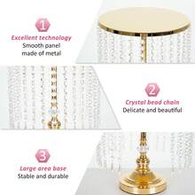 6pcs Gold Cake Stands Metal Cupcake Stand Set ,Candy Fruit Display Dessert Plate Cake Serving Tray For Birthday Party Wedding Anniversary Birthday Party Engagement(8.6in,10.6in,12.6in) - 金的 - 查看 3