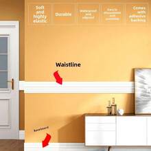 3D Waterproof Ceiling Decorative Strips, Home Decor Wall Border Trim, Baseboard Wall Sticker - 001 - View 10
