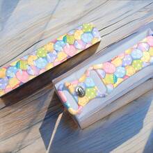 Printed Silicone Watch Band, Suitable For Apple Watch Bands 38mm, 40mm, 41mm, 42mm, 44mm, 45mm, 49mm, Compatible With Apple Watch SE, Series 9, 8, 7, 6, 5, 4, 3, 2, 1, Unisex, Non-Fading Silicone, Cute Easter Pattern - Watermelon Pink - View 2