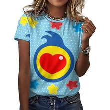 Plim Plim  Casual Crew Neck T-Shirt For Women - Lightweight Short Sleeve Summer Top, Stretch Soft Fabric, Relaxed Fit For Daily Wear - 黑色 - 查看 2