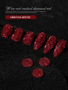 MIANEL 10ml 猫眼凝胶指甲油 2026 冬季畅销款 红色闪粉酒红色水钻凝胶指甲油 适用于脚趾甲 UV灯美甲 蓝色美甲 情人节美甲 美甲礼物 沙龙使用及DIY - 彩色 - 查看 5