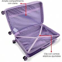 ROYAL Maleta ANDERMATT, 28u201D rgida ABS expandible candado de  Morado - Morado - Ver 7