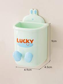 1个牙刷和漱口杯架，壁挂式浴室收纳架，无需钻孔 - 彩色 - 查看 4