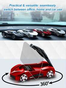 1Pc Racing Car Model Dashboard Ornament With 3-In-1 Car Model Phone Fragrance & Parking Number Plate – Stylish 360° Rotating Smartphone Stand, Parking Number Display, And Essential Oil Aroma For Cars,Racing Car Model Phone Car Holder - Ornaments - View 4