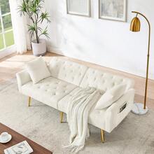 Sofa Bed Mattress - Beige + Teddy - View 7