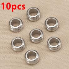 10pcs 6mm Gold Stainless Steel Large Hole Spacer Beads, For Jewelry Making DIY Bracelet Necklace Craft Materials - Multicolor - View 12