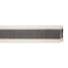 Dobby Stripe Woven Table Runner 13x72 Black - Black+13x72" - View 3