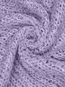 Yuwenier Sexy Sheer Mesh Sequin Crochet Batwing Long Sleeve Loose Cover Up, Carnival Party - Purple - View 9