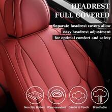 Coverado Seat Covers, Car Seat Covers Front Seats, Car Seat Cover, Car Seat Protector Waterproof, Car Seat Cushion Nappa Leather, BlackRed Seat Covers Carseat Cover Universal Fit For Most Cars - Xanh lam - Xem 3