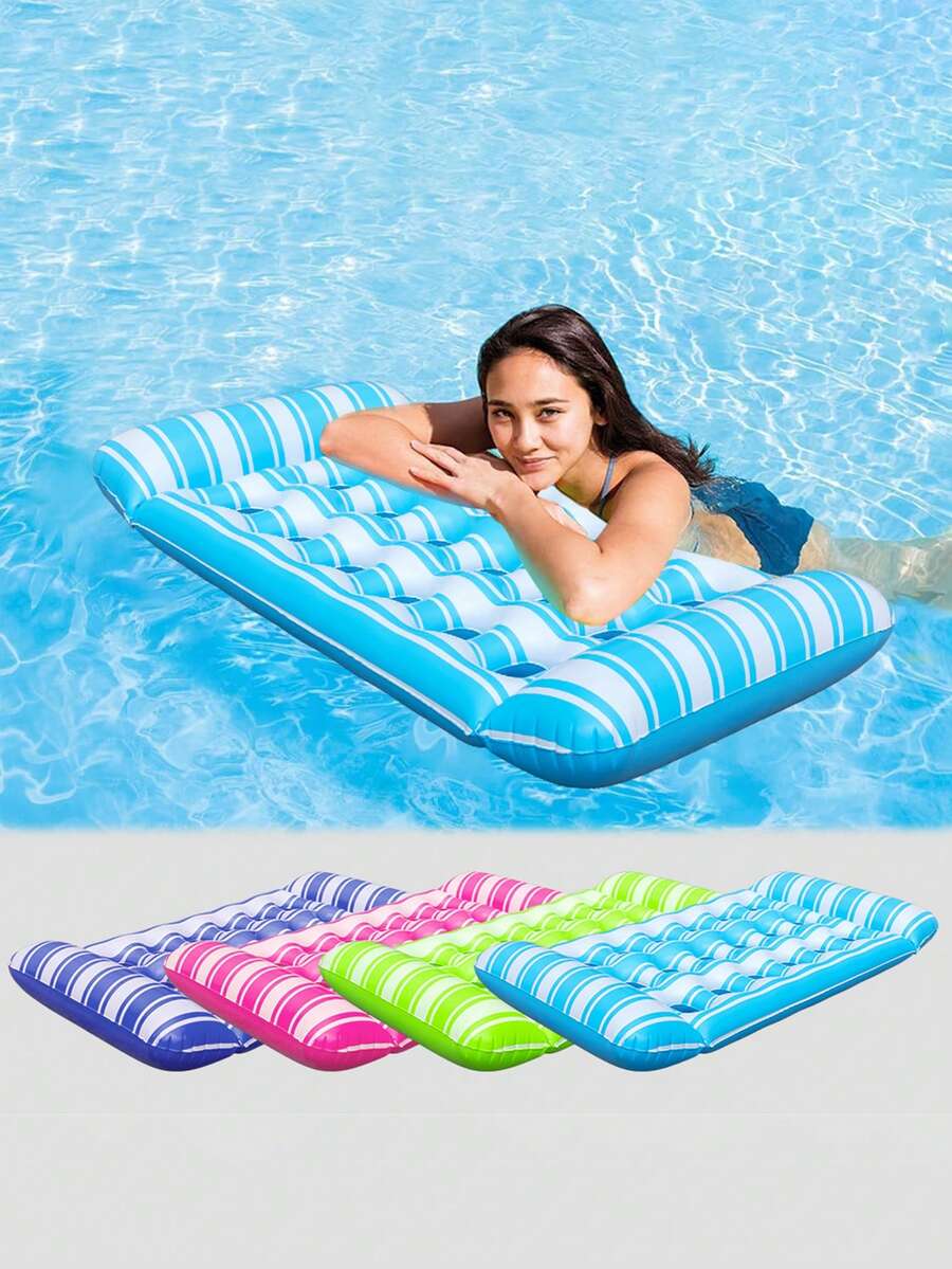 New Inflatable Water Hole Floating Raft, Foldable Water Lounge Chair Float Bed, Adult Floating Mat - Multicolor - View 1