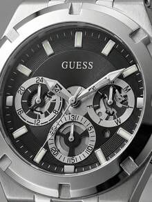 Guess 男士石英表 - 银色表带，计时功能，时尚男士腕表，送给男友/丈夫的理想礼物 GW0260G1 - 銀色 - 查看 8