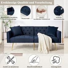 Sofa Bed Mattress - Blue + Velvet - View 5