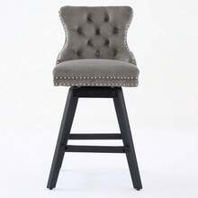 Barstools - Gray + Velvet + Foam - View 3