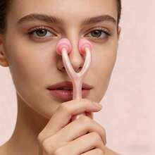1pc Portable Nose Massager, Unisex Travel Gift - Pink - View 1