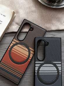 1pc Magnetic Wireless Charging Phone Protective Case, Aesthetic Protection, Unique Pattern, High-Quality Coverage, Foldable Cover, Compatible With Samsung Galaxy Z Fold 7/6/5/4, Full-Coverage Anti-Drop Protective Case Compatible With Samsung Galaxy Z Flip7/Galaxy Z Flip7FE Galaxy Z Flip6/5, Suitable For Men And Women, Birthday/Graduation/Back To School Gift - Multicolor - View 4