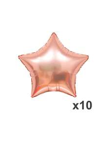 5/10个香槟金星形气球，浅金色和银色星形铝箔气球，18英寸大号金色氦气球，适合生日、婴儿派对、周年纪念、婚礼派对装饰 - 彩色 - 查看 12