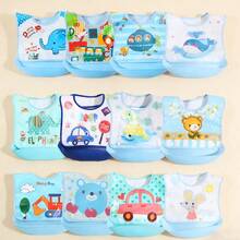 3pcs/Set Baby Waterproof Bibs, Detachable & Washable Food Feeding Bibs For Infants & Toddlers - Multicolor - View 8