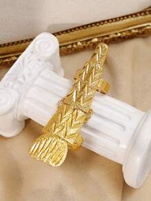 Dubai 24K Gold-Plated Adjustable Ladies' Finger Ring Fashion Africa Women's Wedding Jewelry Alloy Classic And Exaggerated Design - Yellow Gold - View 9